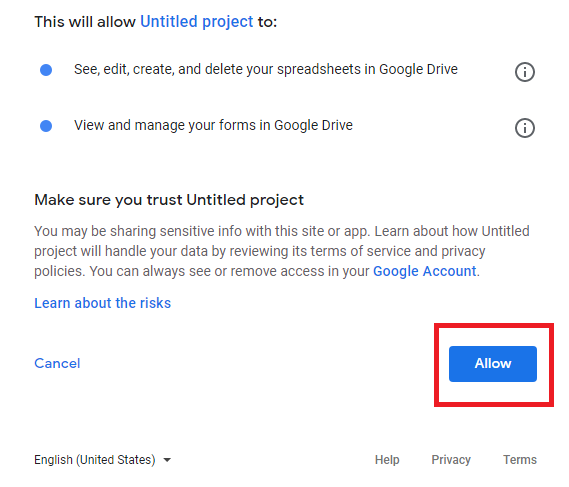 Review permissions